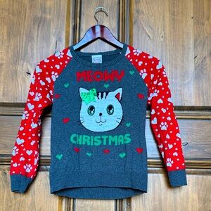 Meowy Christmas Cat Sweater